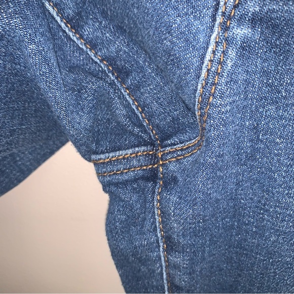 Good American High Rise Indigo Blue Ankle Distressed Jeans Classic 30 - Picture 8 of 9